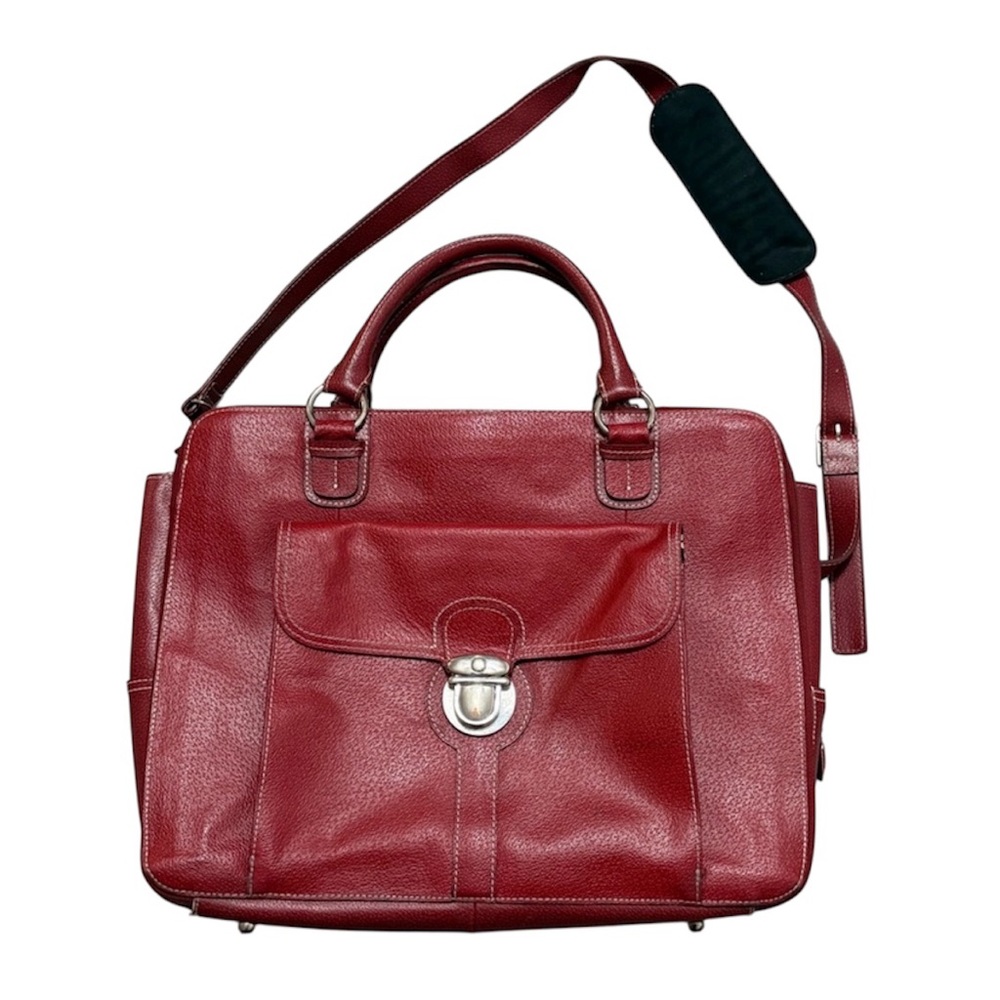 Vintage Franklin Covey Leather Messenger Bag